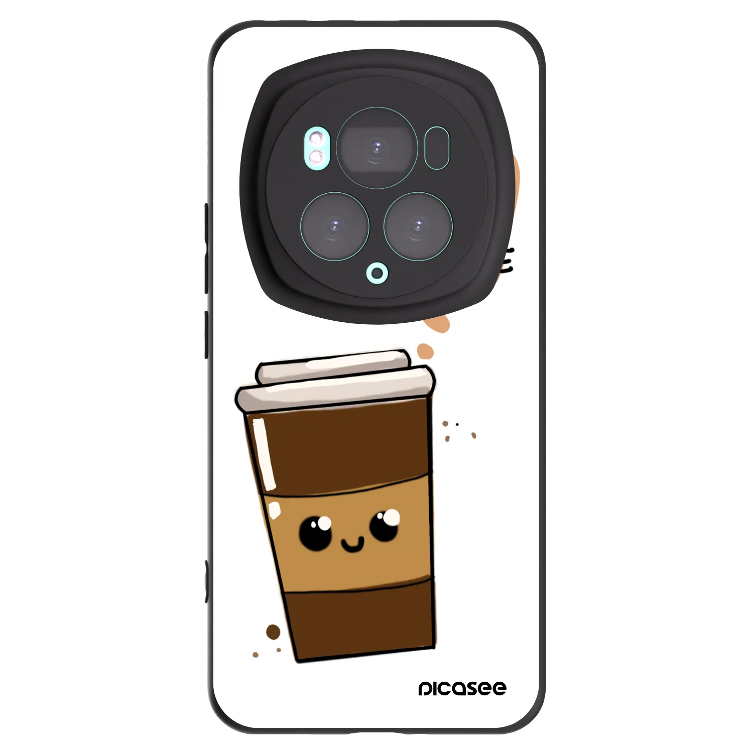 Picasee husă neagră din silicon pentru Honor Magic6 Pro - Cute coffee