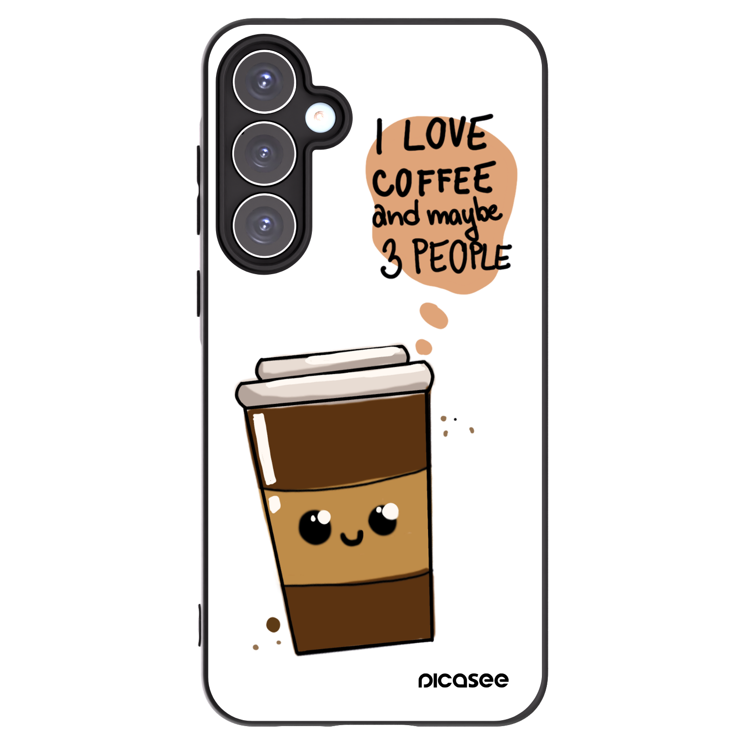 Picasee husă neagră din silicon pentru Samsung Galaxy A55 5G A556B - Cute coffee