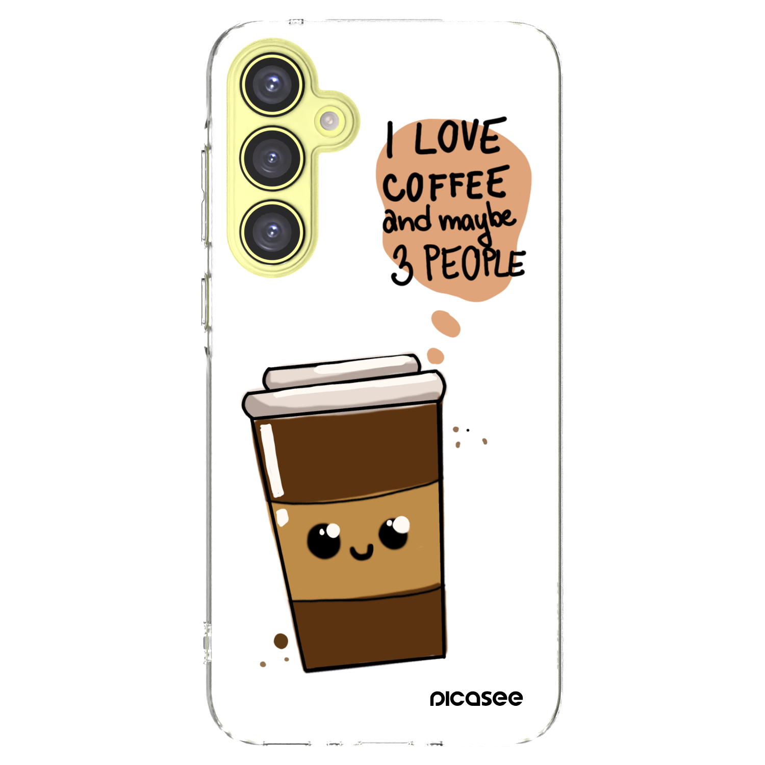 Picasee husă transparentă din silicon pentru Samsung Galaxy A35 5G A356B - Cute coffee