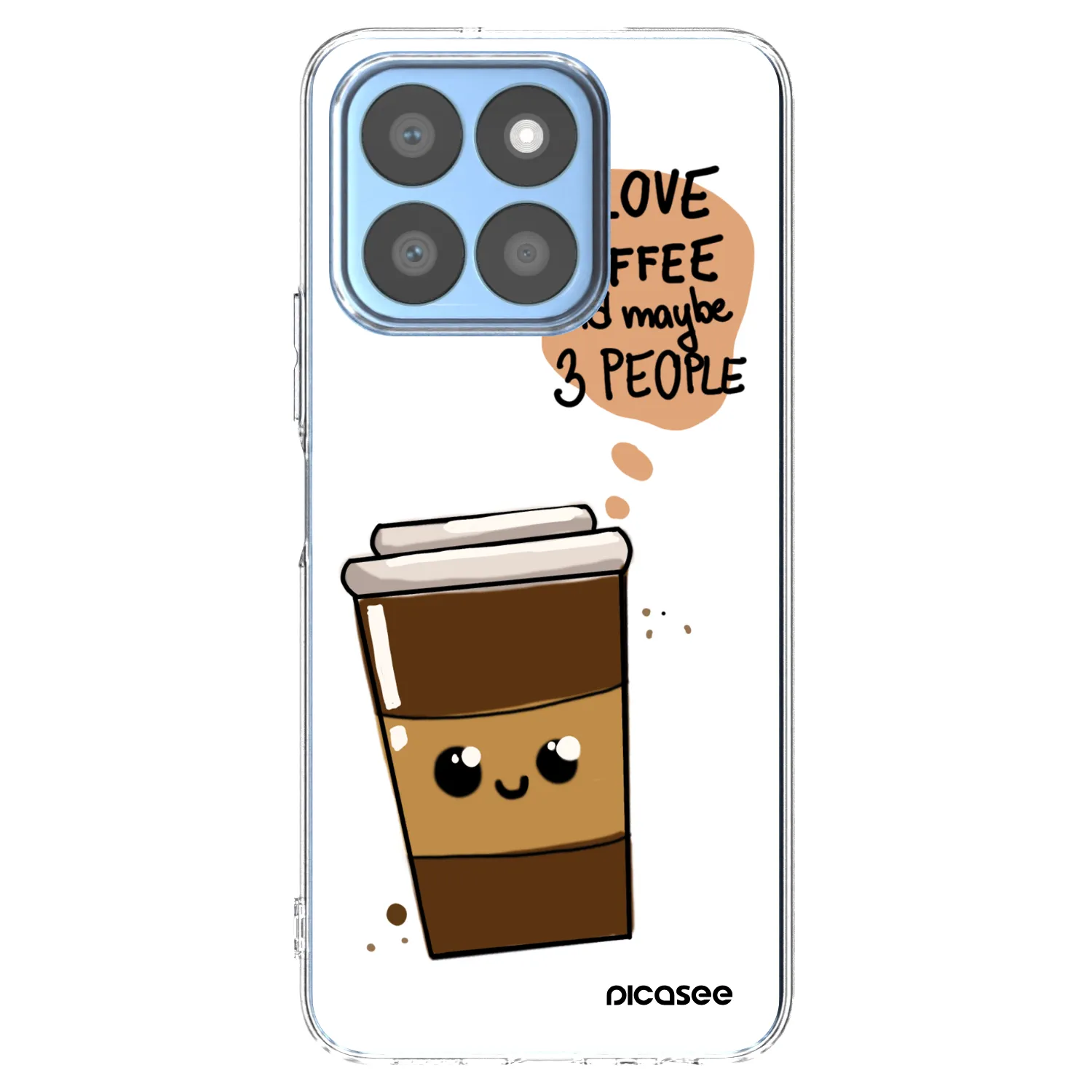 Picasee husă transparentă din silicon pentru Honor X8b - Cute coffee