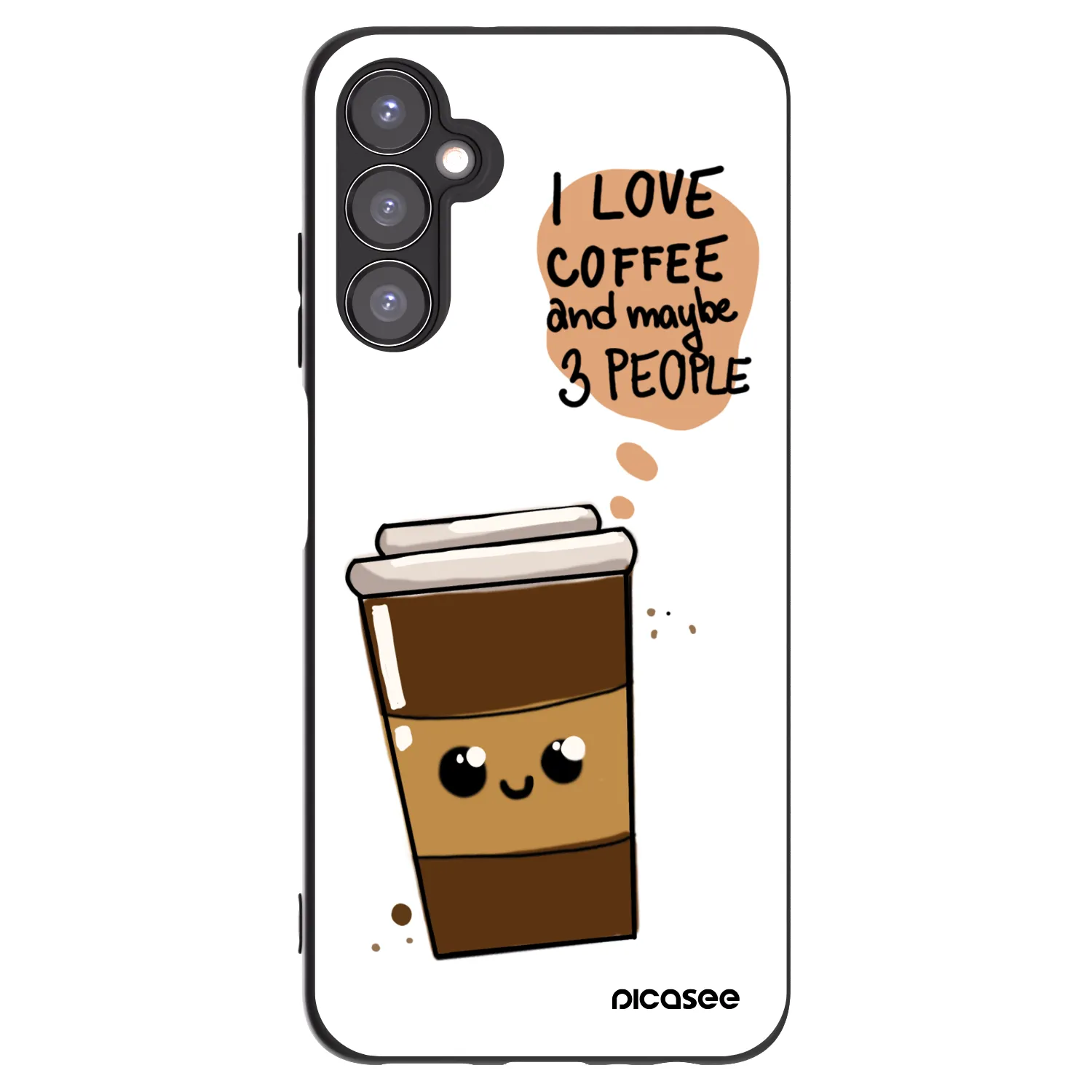 Picasee husă neagră din silicon pentru Samsung Galaxy A05s A057G - Cute coffee