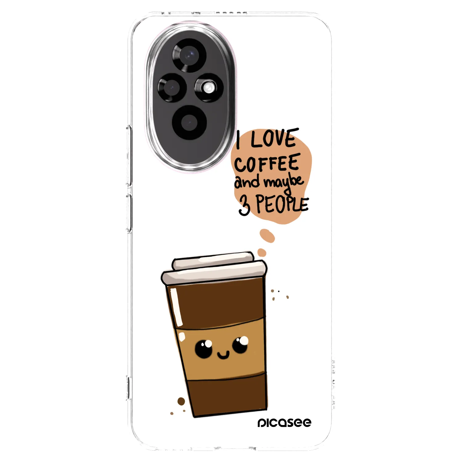 Picasee husă transparentă din silicon pentru Honor 200 Pro 5G - Cute coffee