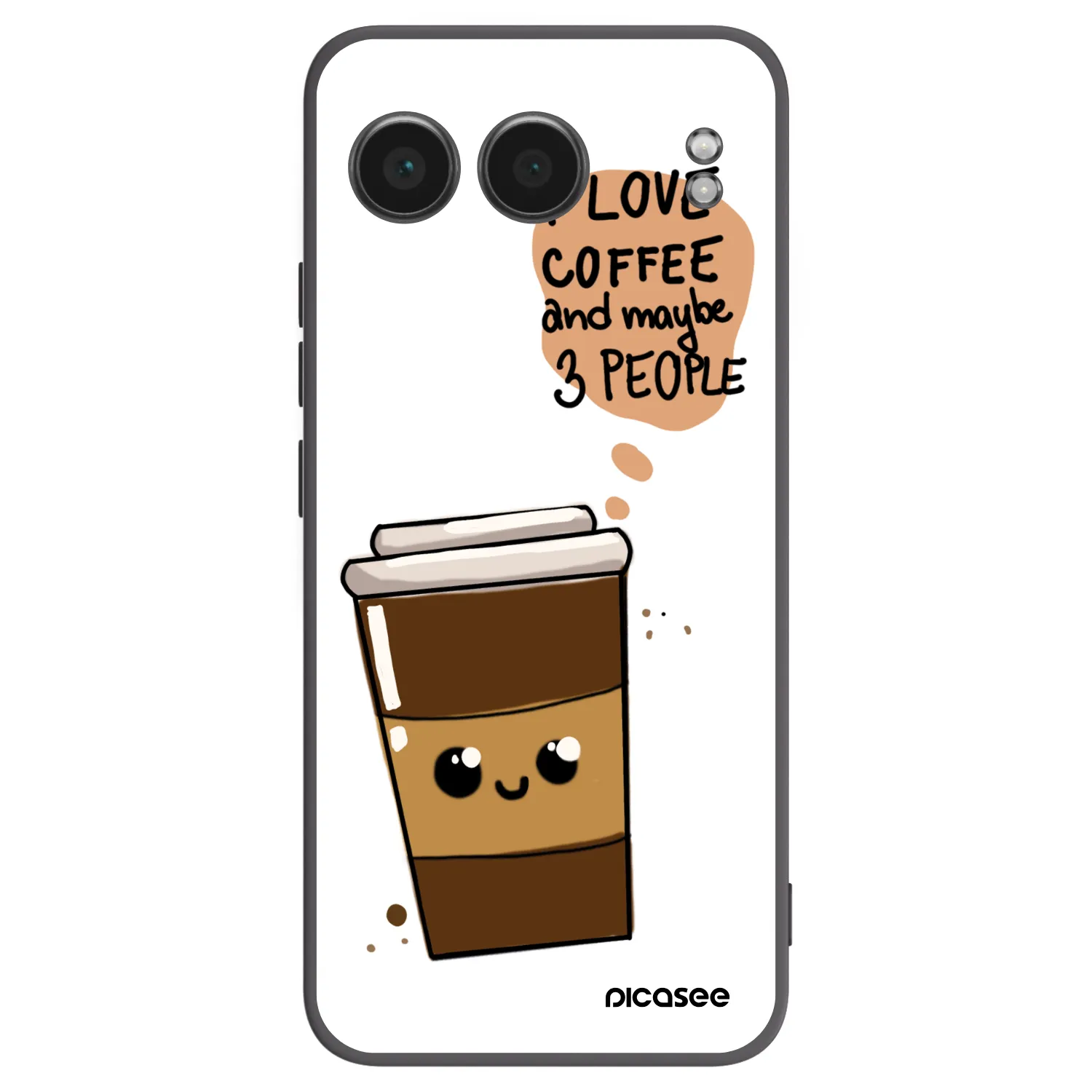 Picasee husă neagră din silicon pentru OnePlus Nord 4 - Cute coffee