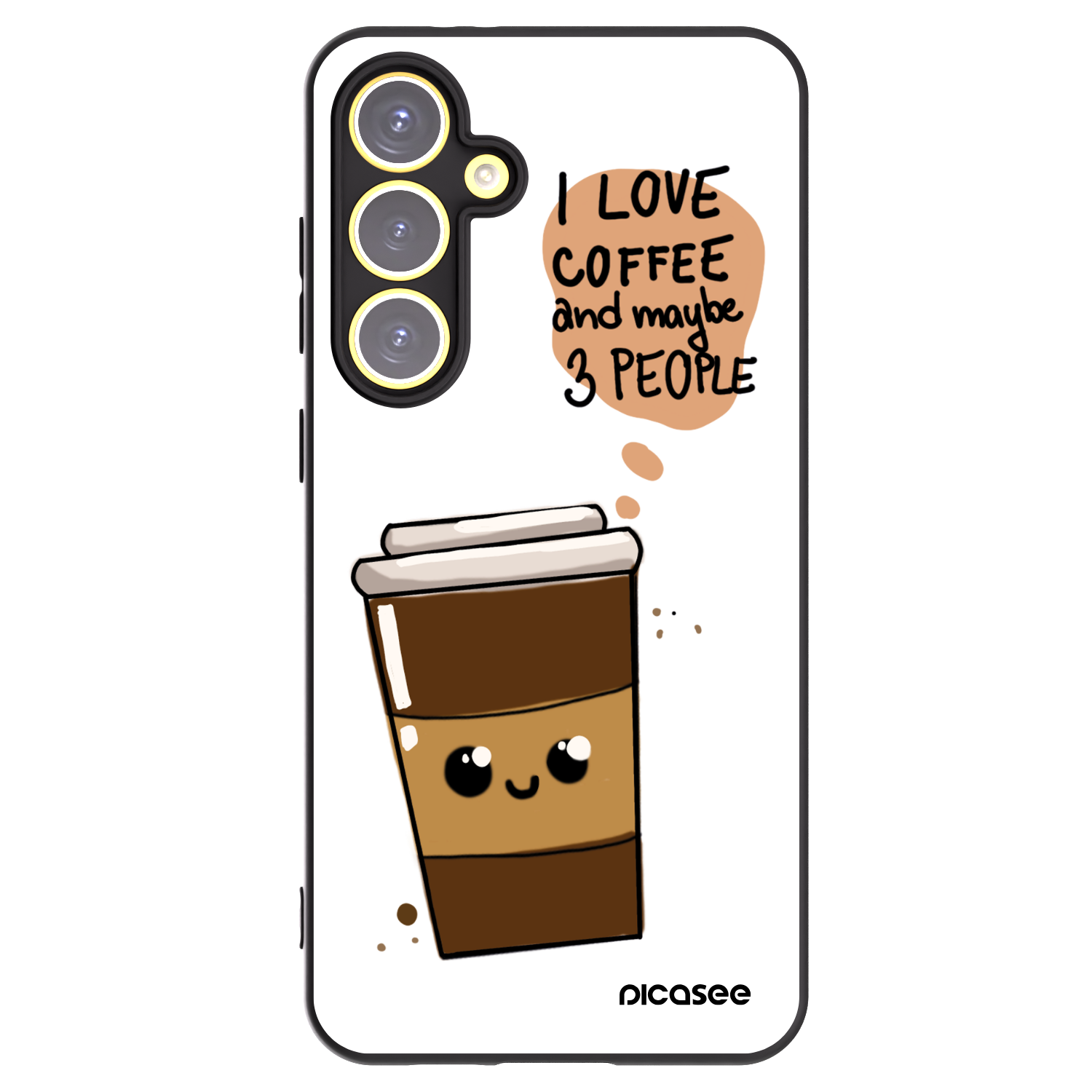 Picasee husă neagră din silicon pentru Samsung Galaxy S24 FE S721B - Cute coffee