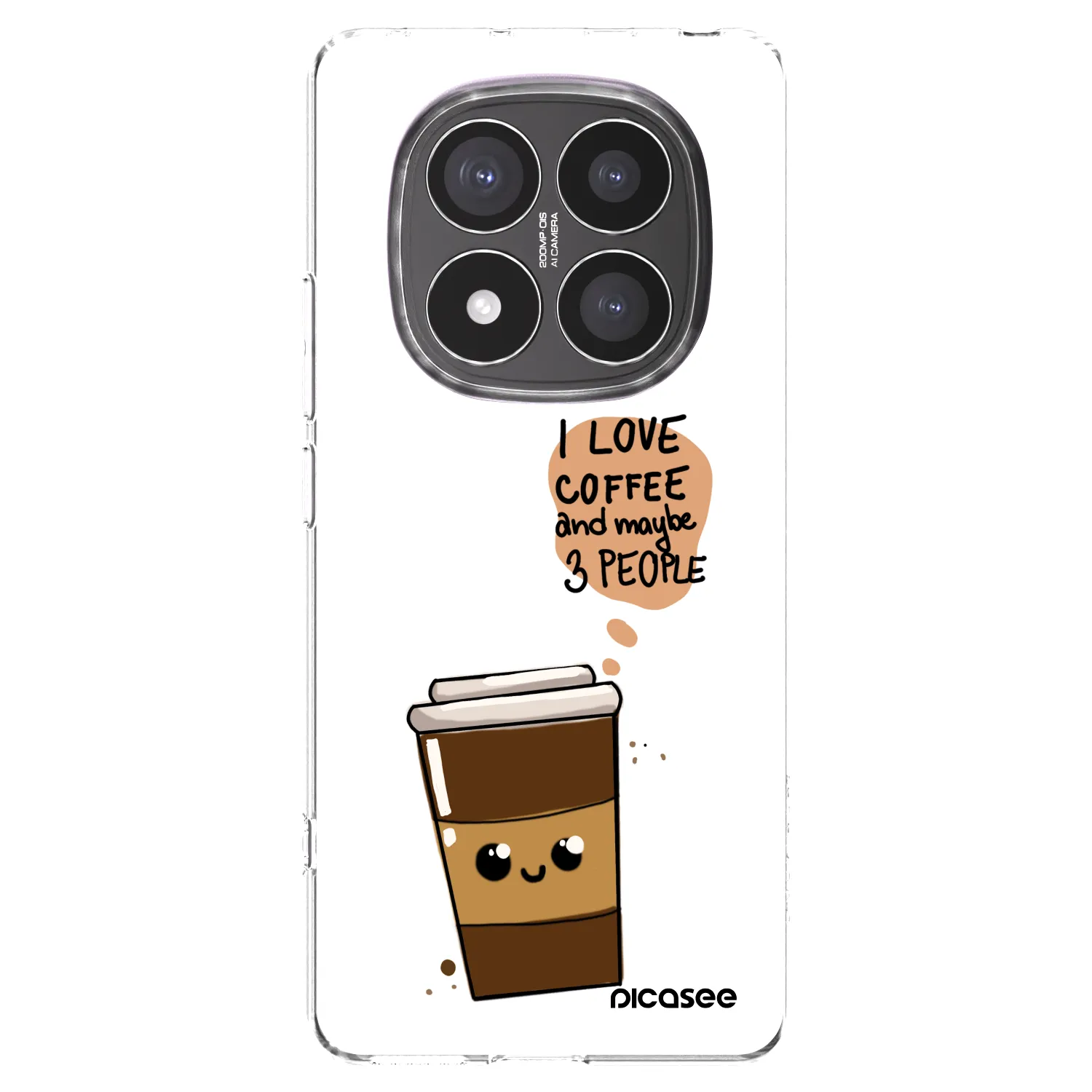 Picasee husă transparentă din silicon pentru Xiaomi Redmi Note 14 Pro+ 5G - Cute coffee
