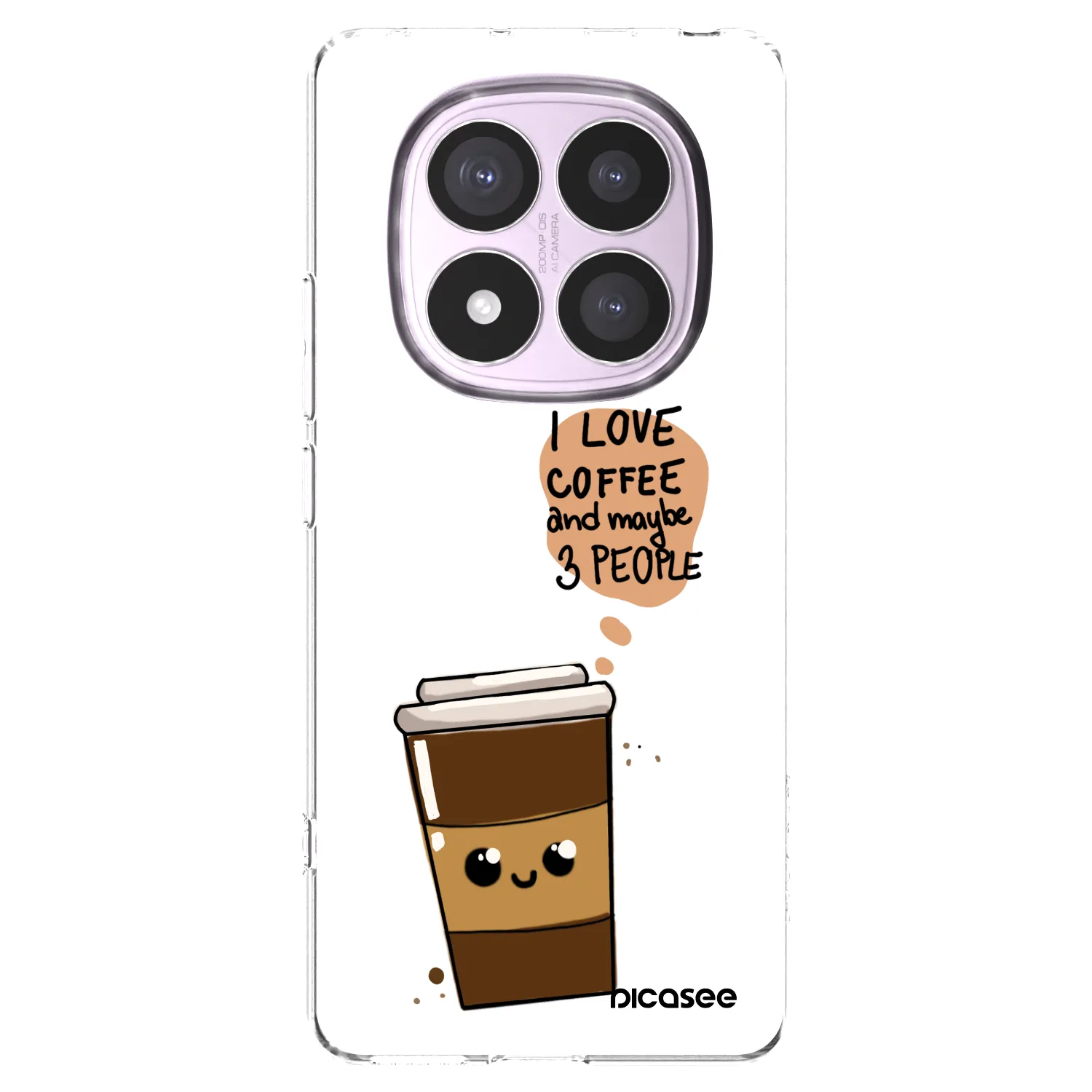 Picasee husă transparentă din silicon pentru Xiaomi Redmi Note 14 Pro 5G - Cute coffee