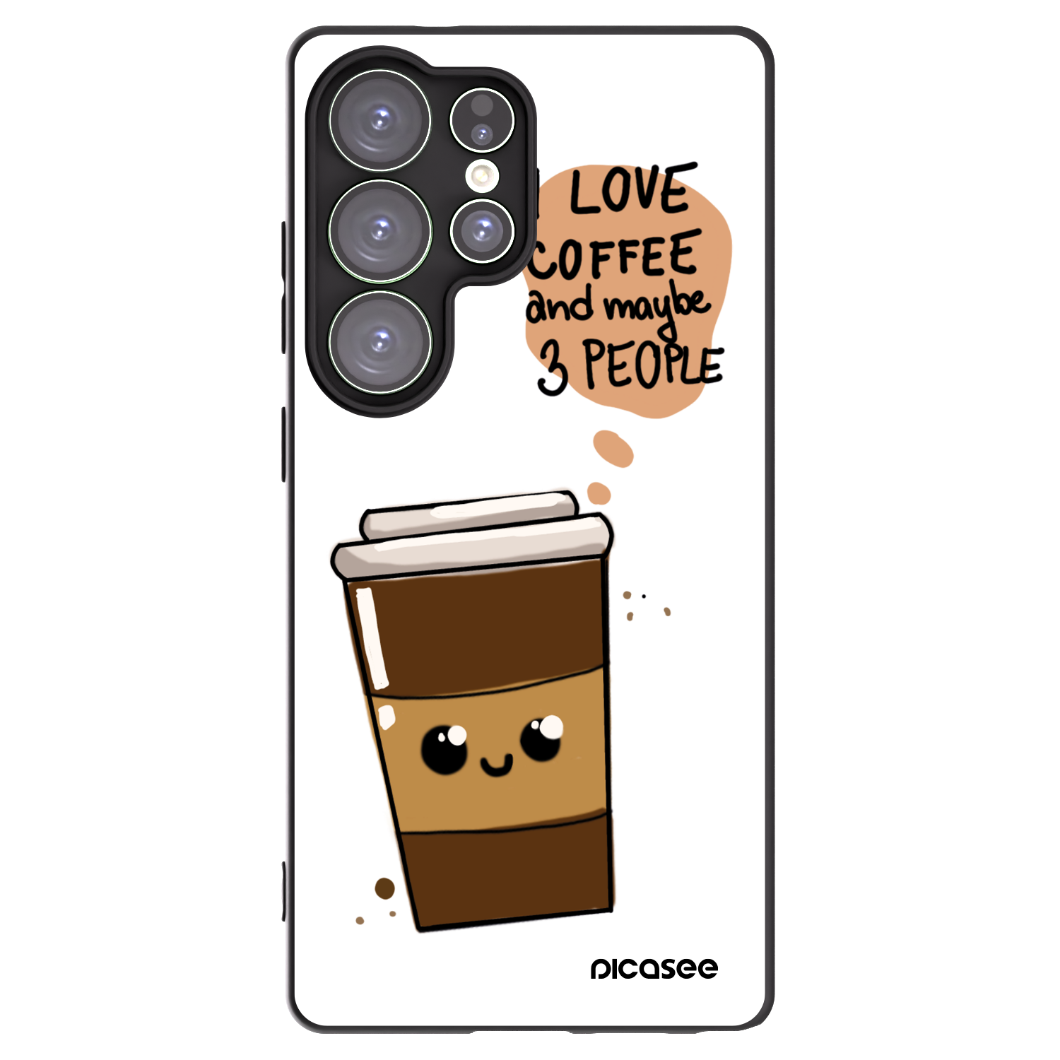 Picasee husă neagră din silicon pentru Samsung Galaxy S25 Ultra 5G - Cute coffee