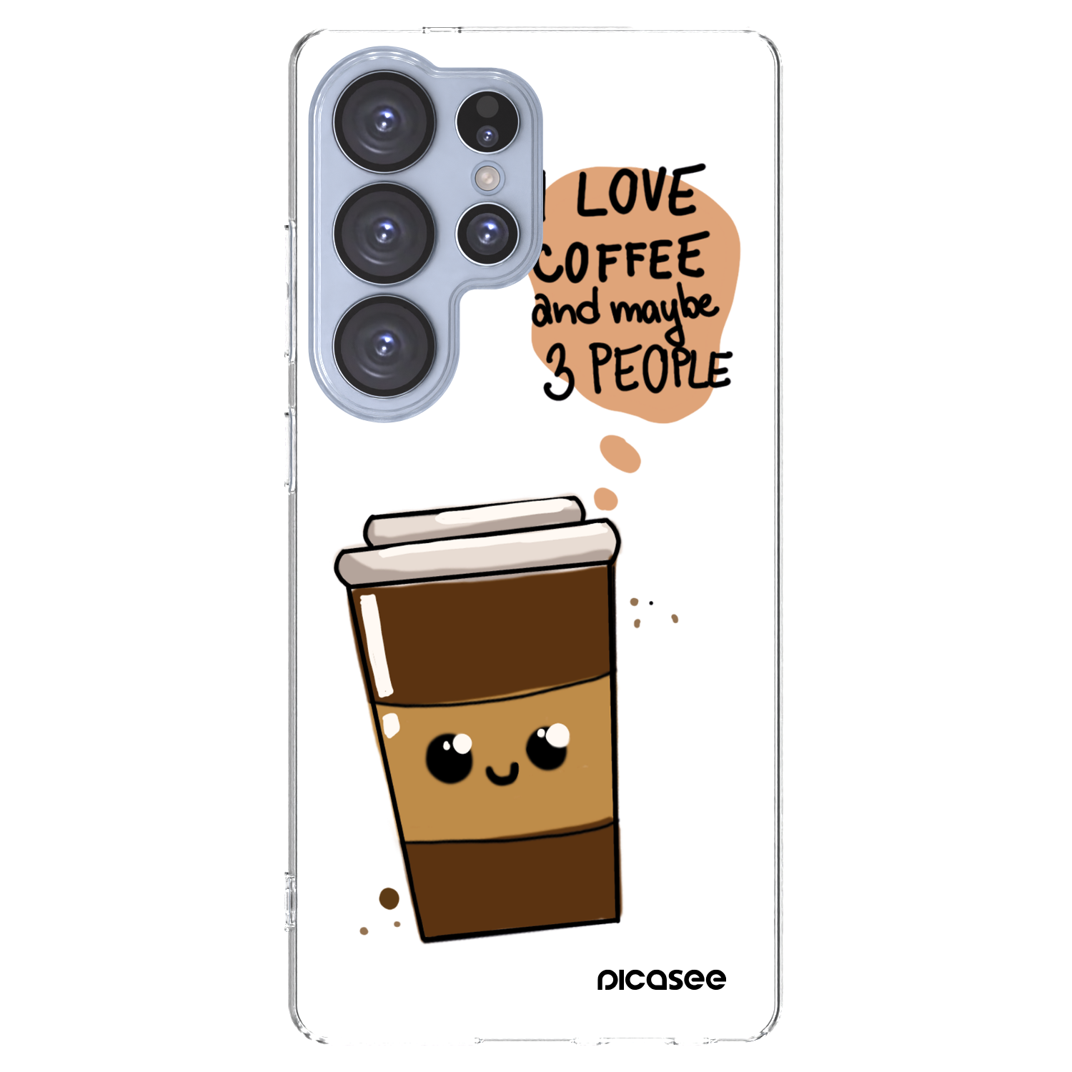 Picasee husă transparentă din silicon pentru Samsung Galaxy S25 Ultra 5G - Cute coffee