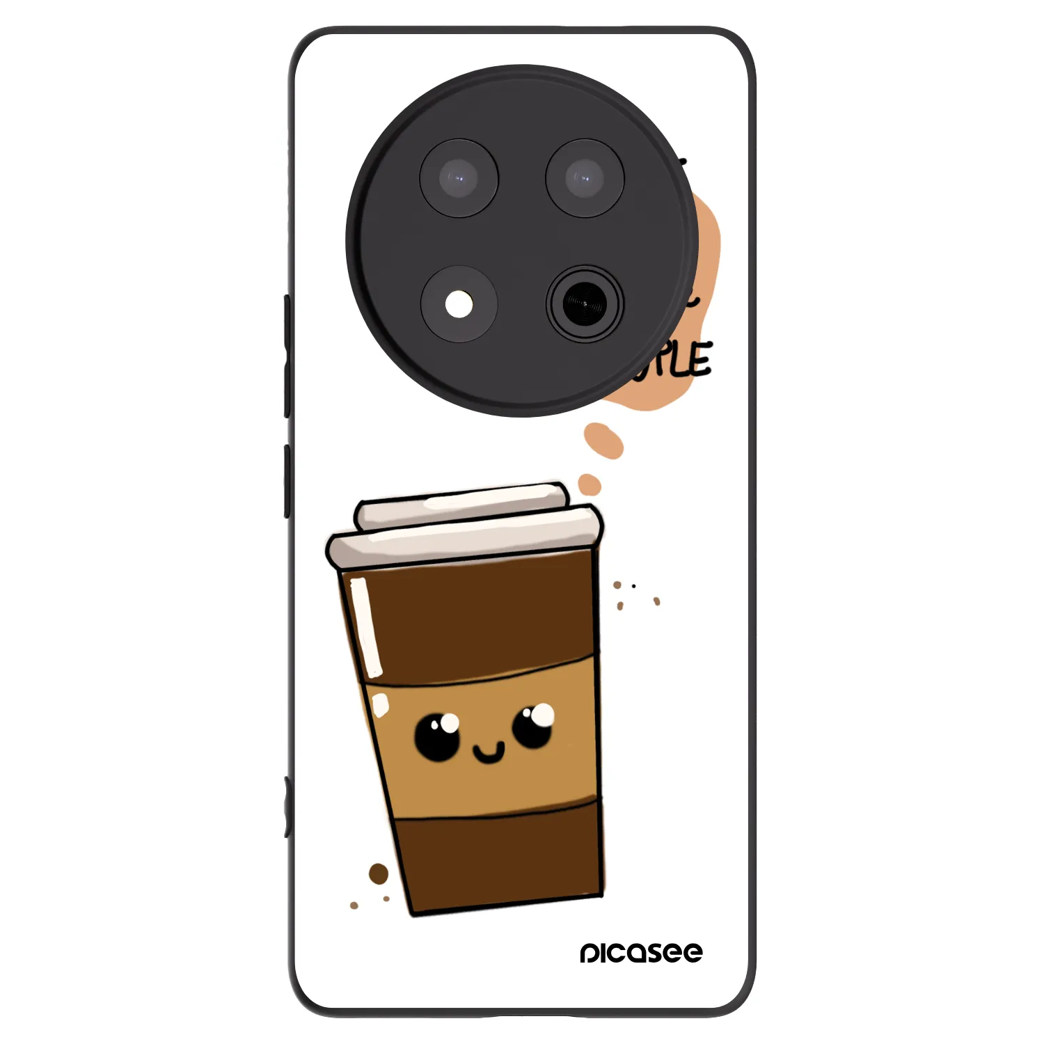 Picasee husă neagră din silicon pentru Honor Magic7 Lite 5G - Cute coffee