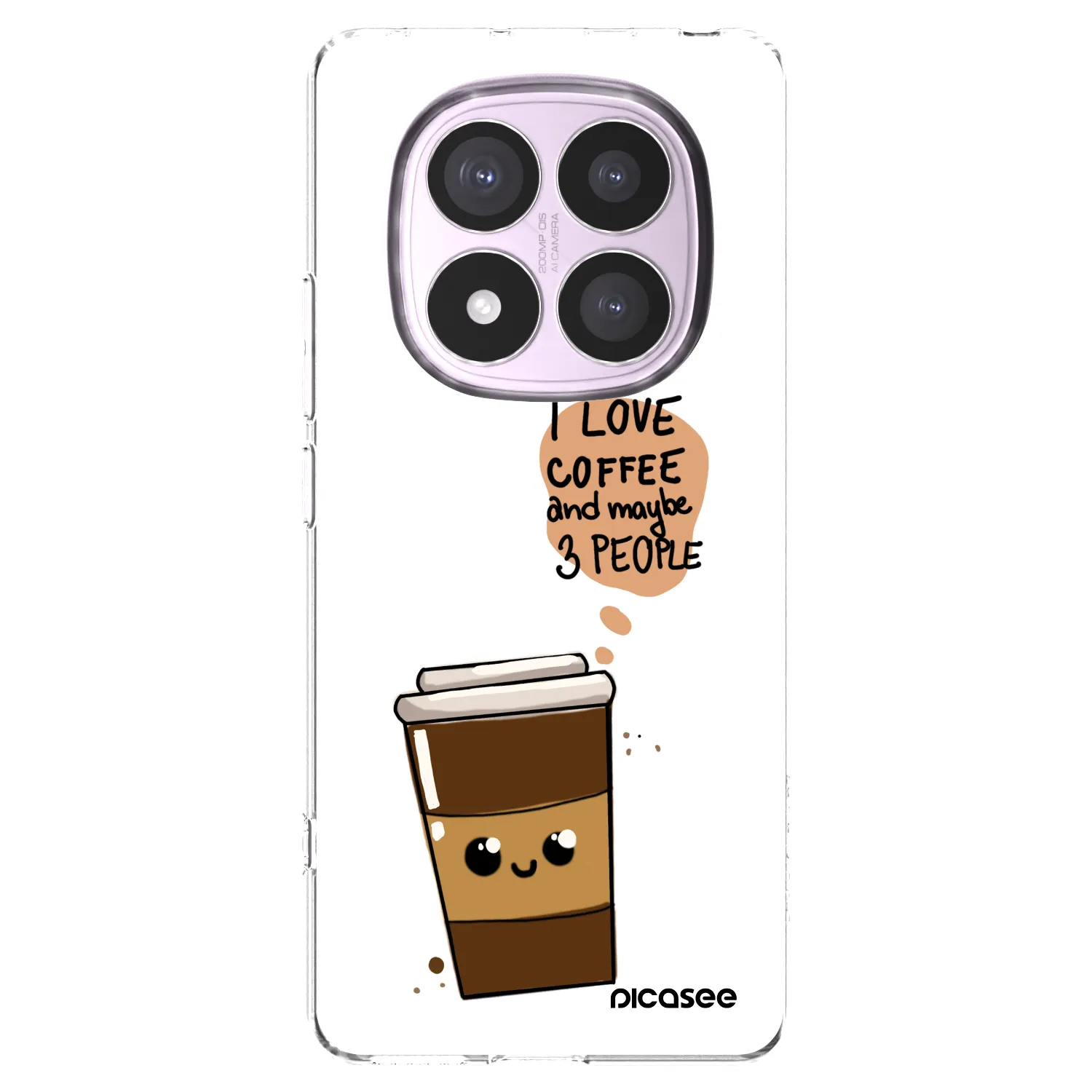 Picasee husă transparentă din silicon pentru Xiaomi Redmi Note 14 Pro 4G - Cute coffee