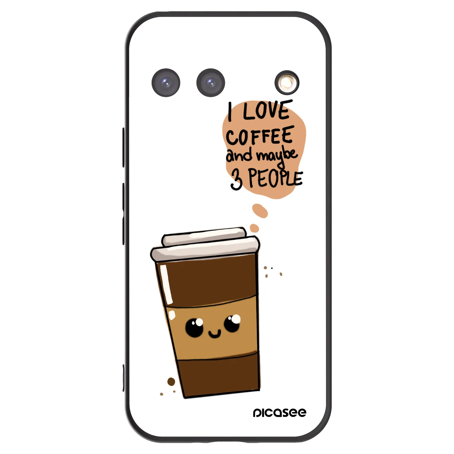 Picasee husă neagră din silicon pentru Google Pixel 9 - Cute coffee