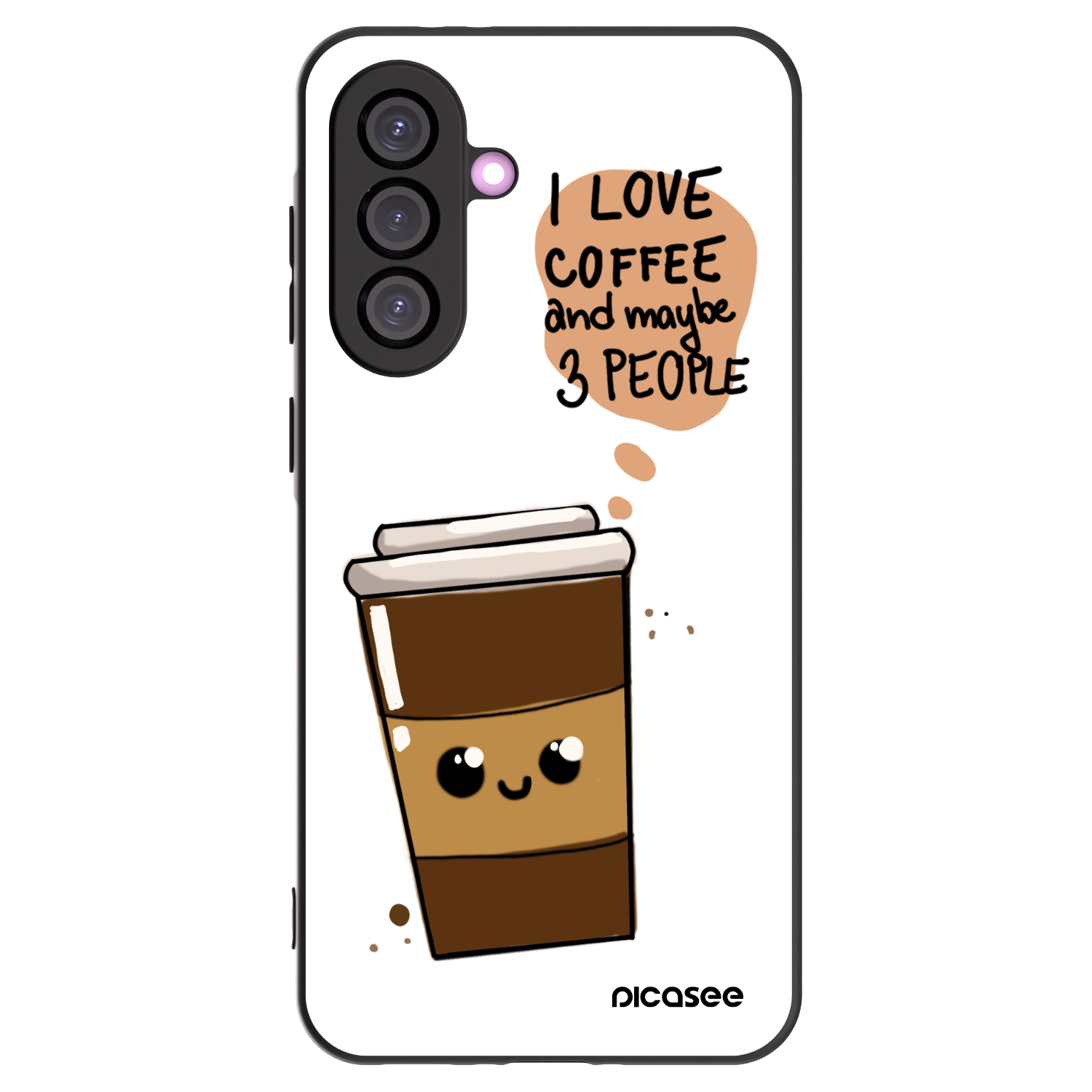 Picasee husă neagră din silicon pentru Samsung Galaxy A36 5G - Cute coffee