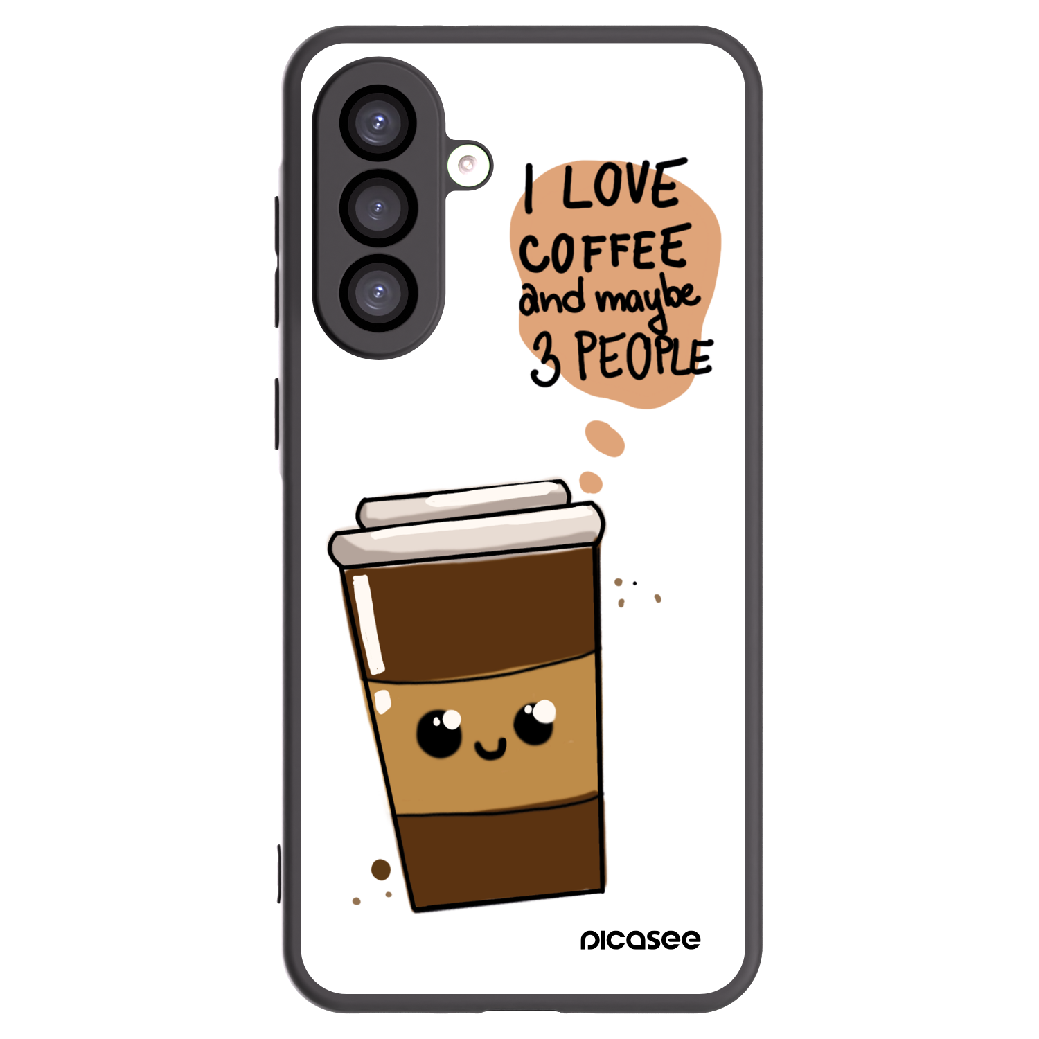 Picasee husă neagră din silicon pentru Samsung Galaxy A26 5G A266B - Cute coffee