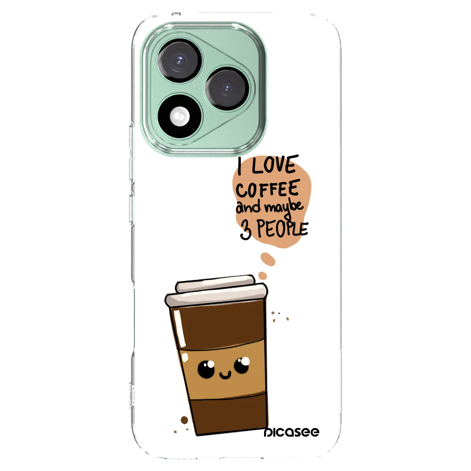 Picasee husă transparentă din silicon pentru Honor 400 Lite 5G - Cute coffee