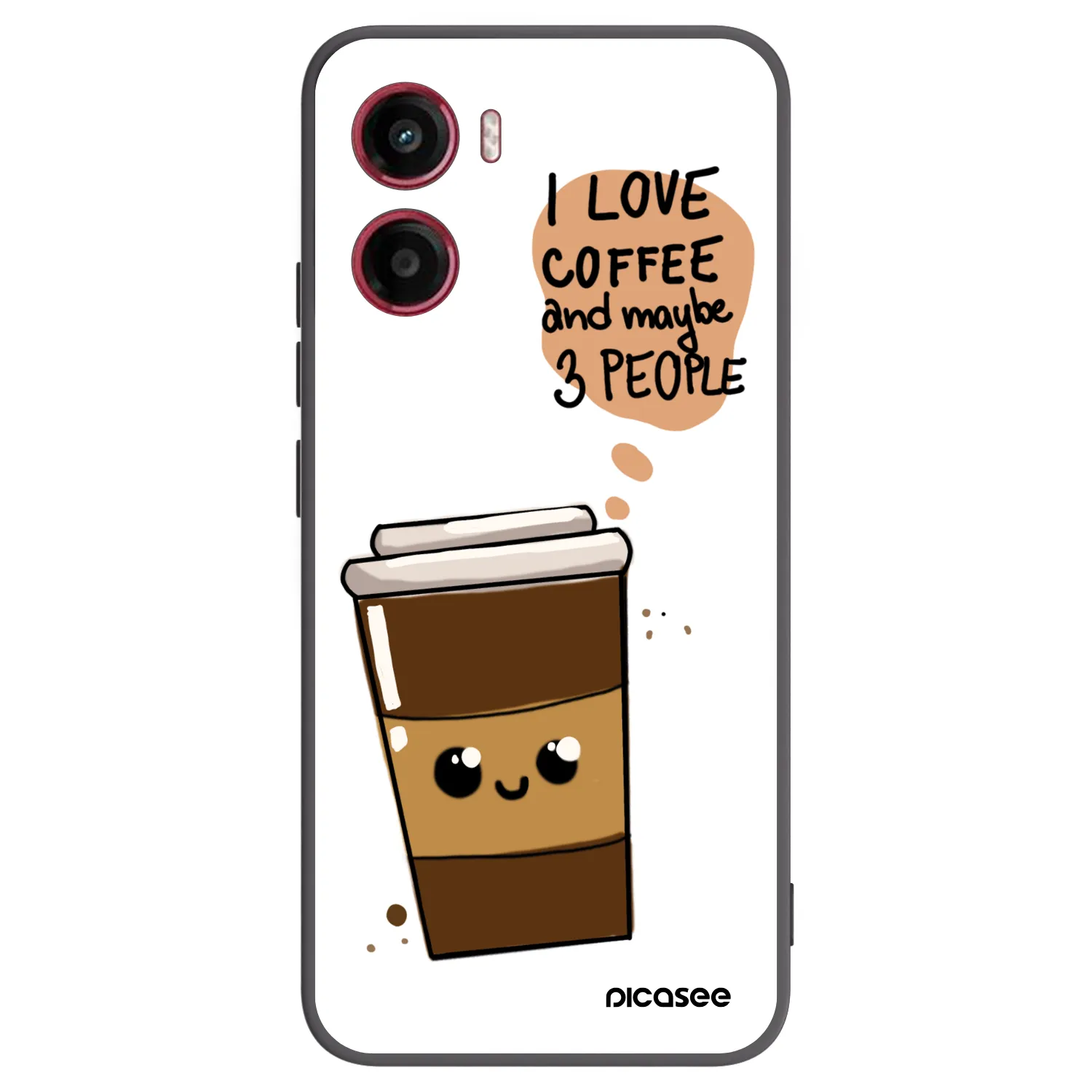 Picasee husă neagră din silicon pentru Motorola Moto G05 - Cute coffee