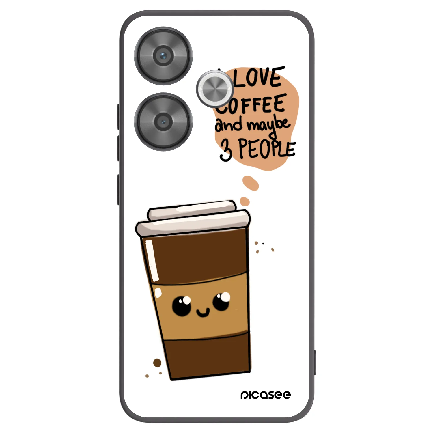 Picasee husă neagră din silicon pentru Xiaomi Poco F6 - Cute coffee