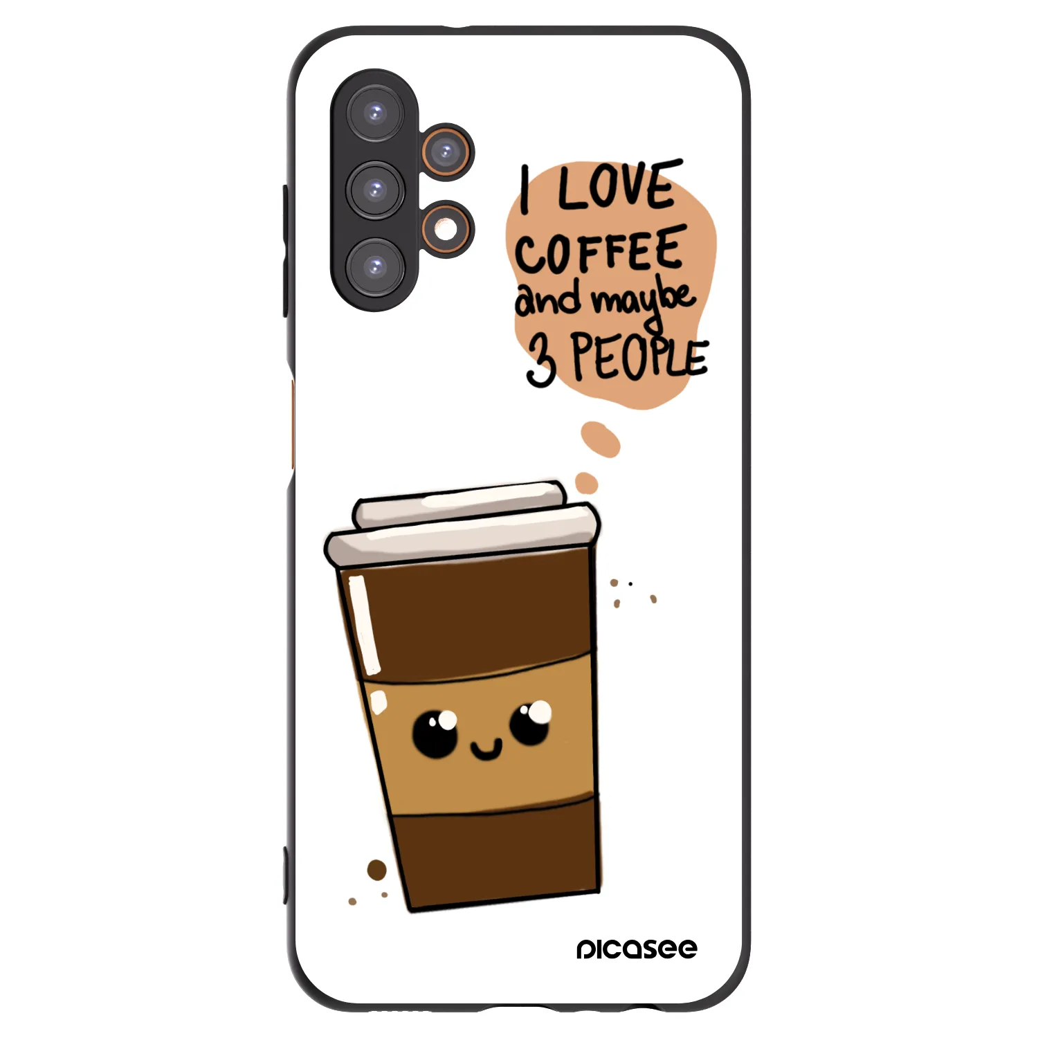 Picasee husă neagră din silicon pentru Samsung Galaxy A13 5G - Cute coffee