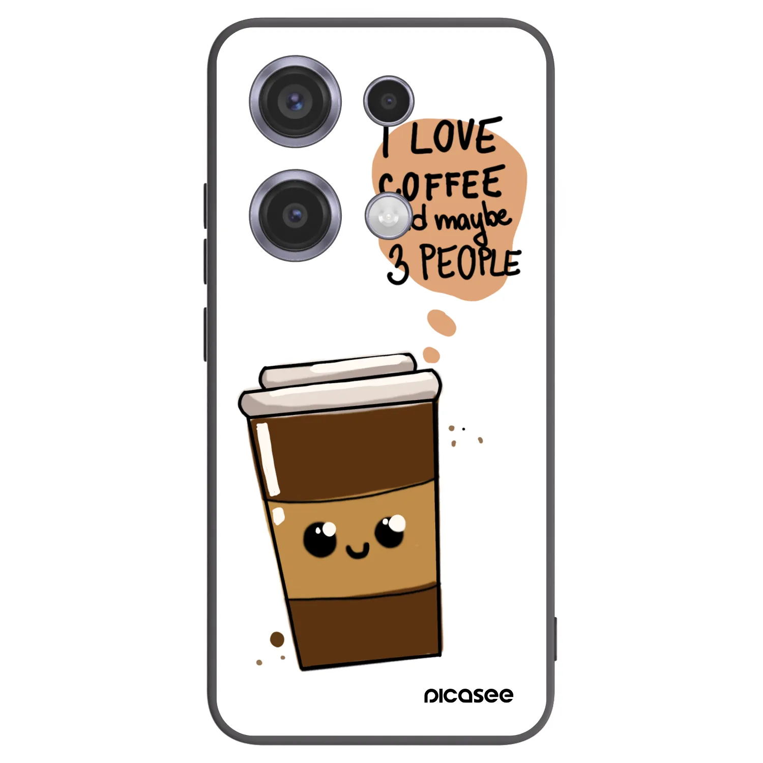 Picasee husă neagră din silicon pentru Xiaomi Redmi Note 14S - Cute coffee