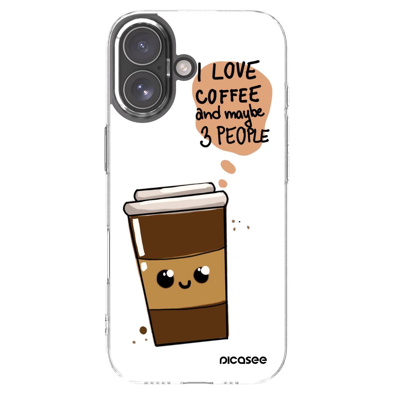 Picasee husă transparentă din silicon pentru Apple iPhone 17 - Cute coffee