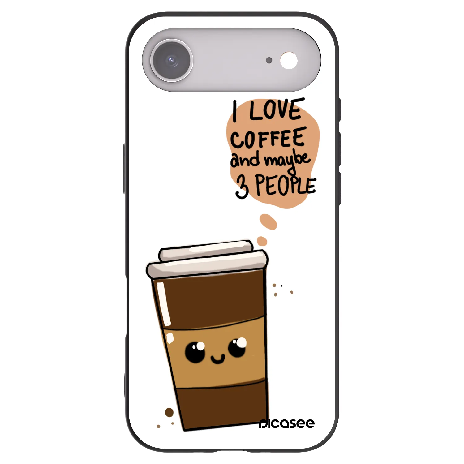 Picasee husă neagră din silicon pentru Apple iPhone Air - Cute coffee