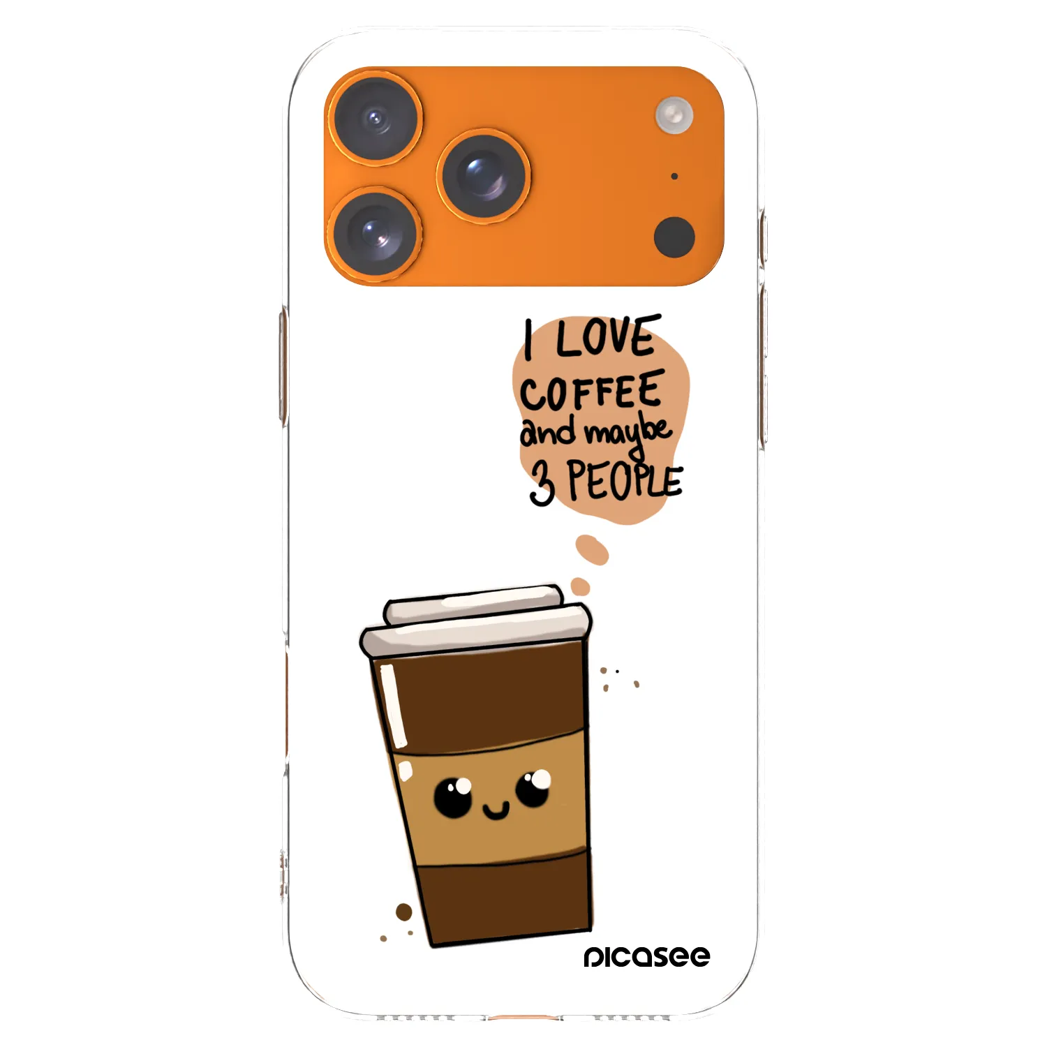 Picasee husă transparentă din silicon pentru Apple iPhone 17 Pro Max - Cute coffee