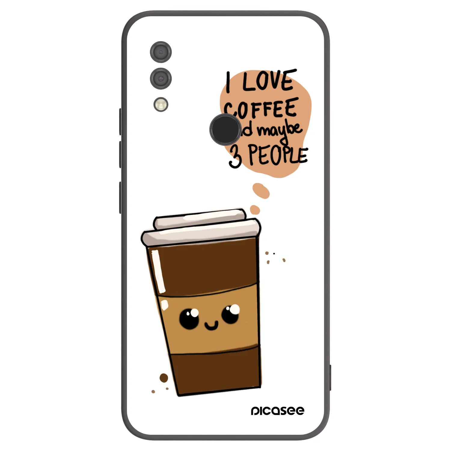 Picasee husă neagră din silicon pentru Xiaomi Redmi 7 - Cute coffee