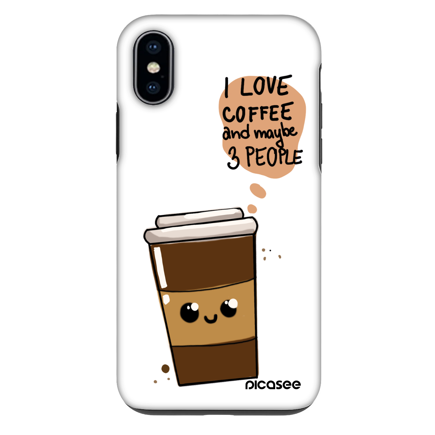 Picasee Fashion Case pentru Apple iPhone X/XS - Cute coffee