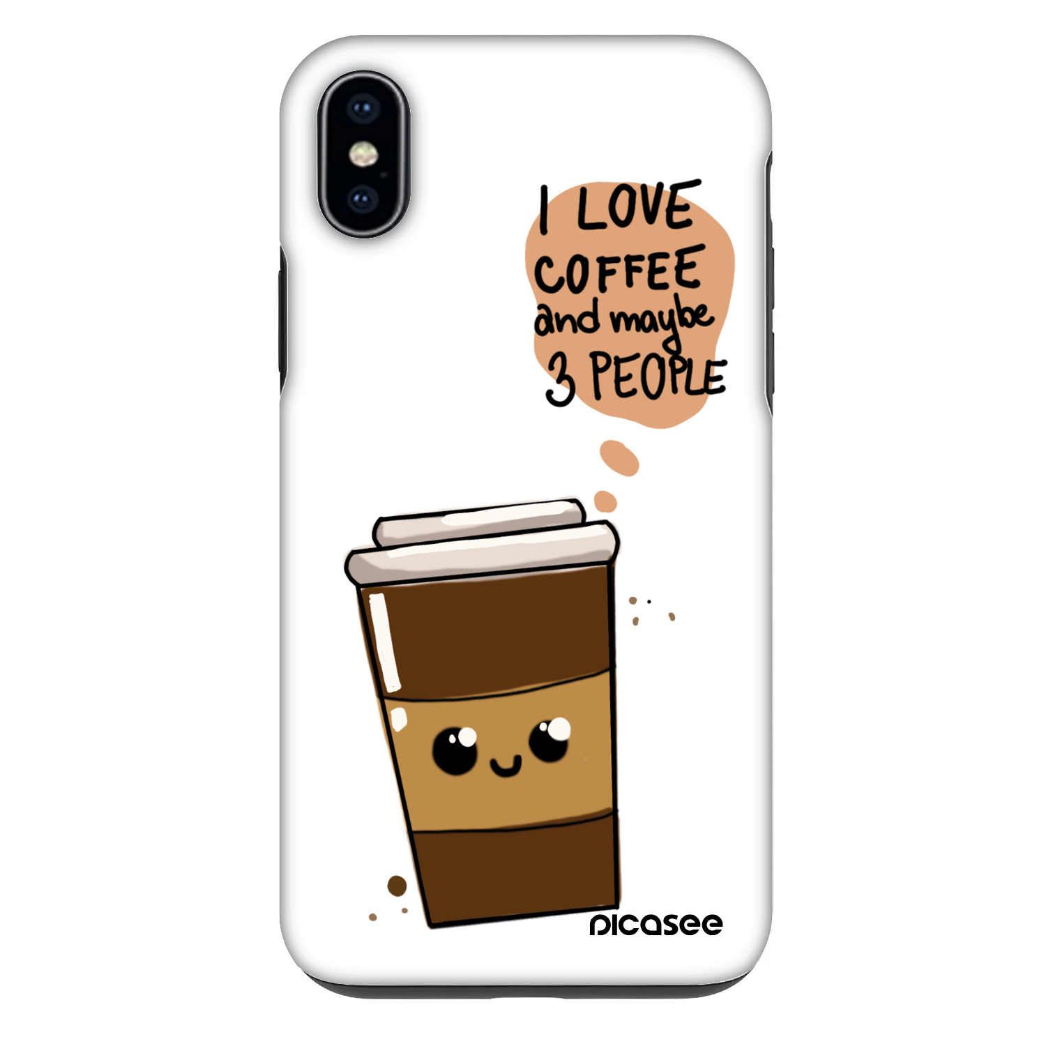 Picasee Fashion Case pentru Apple iPhone XS Max - Cute coffee
