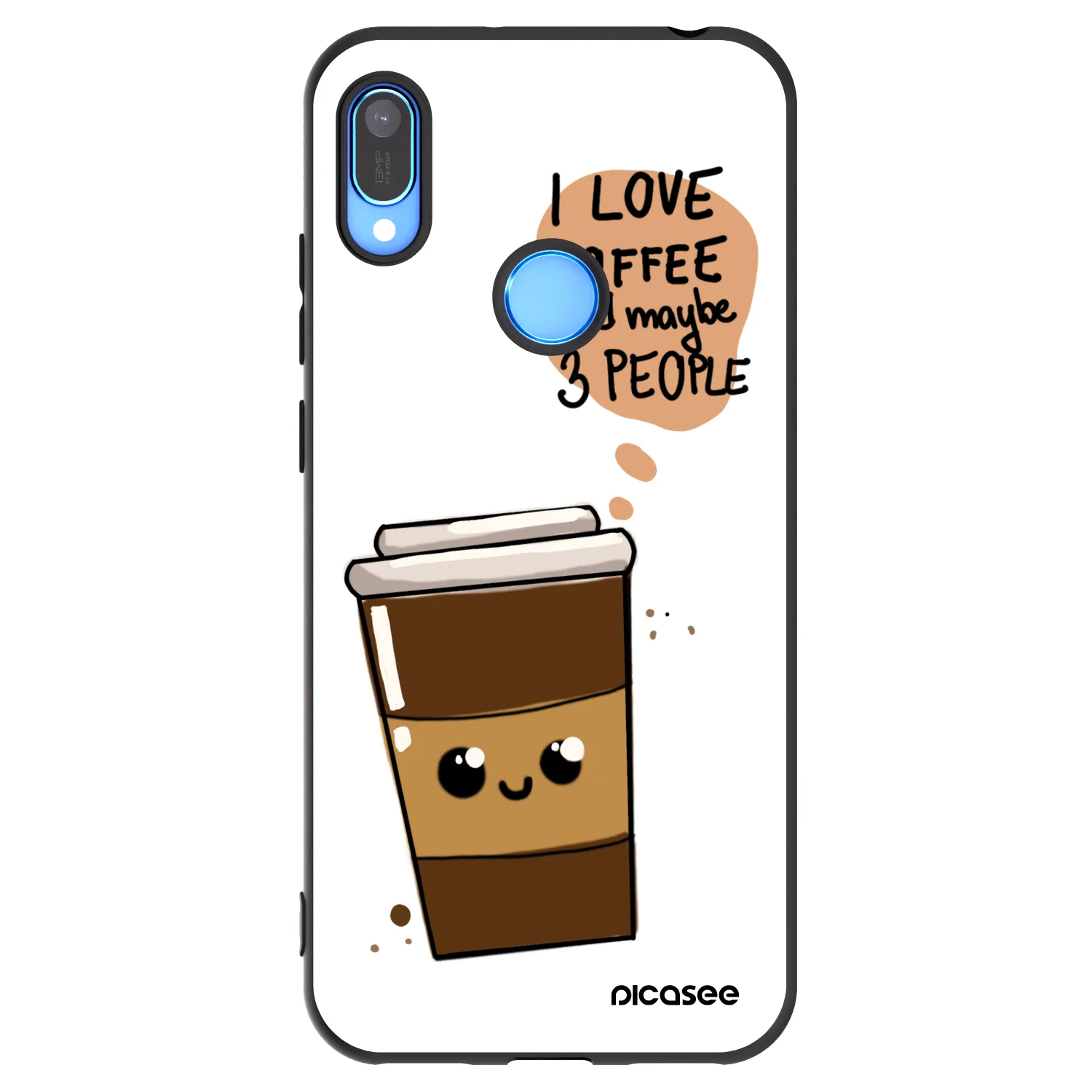 Picasee husă neagră din silicon pentru Huawei Y6 2019 - Cute coffee