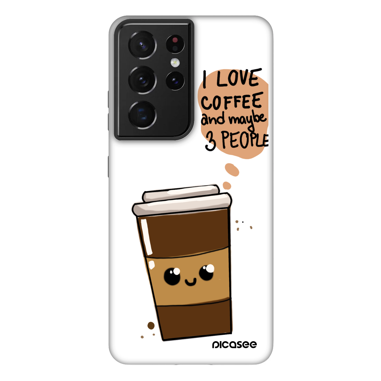 Picasee Fashion Case pentru Samsung Galaxy S21 Ultra 5G G998B - Cute coffee