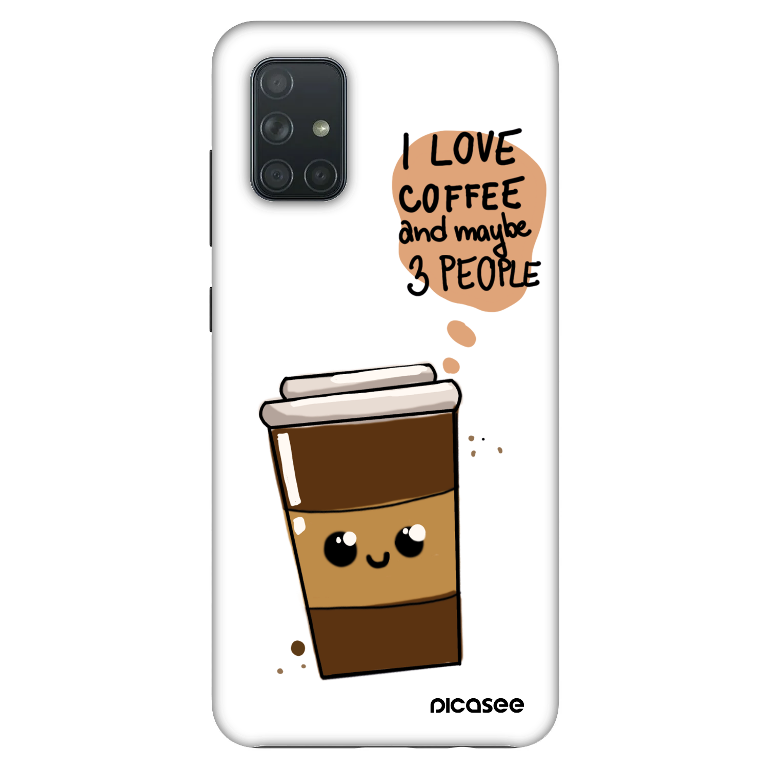 Picasee Fashion Case pentru Samsung Galaxy A71 A715F - Cute coffee