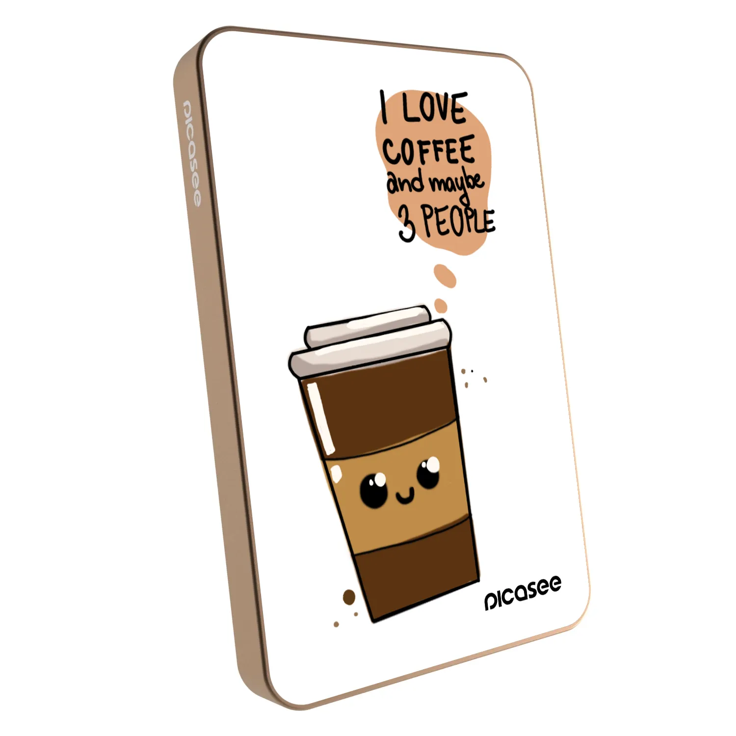 Picasee Powerbank cu MagSafe 5 000 mAh De aur - Cute coffee