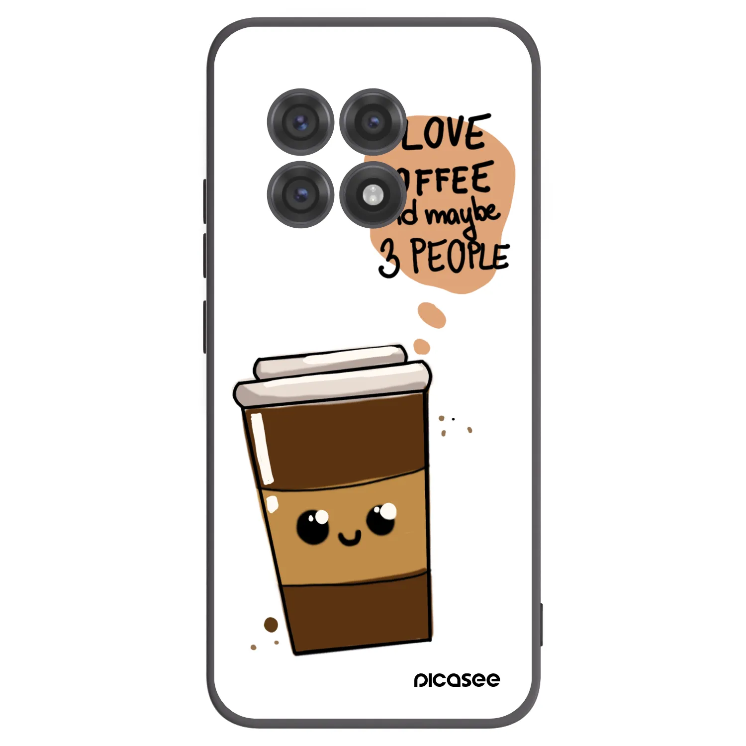Picasee husă neagră din silicon pentru OnePlus 13R 5G - Cute coffee