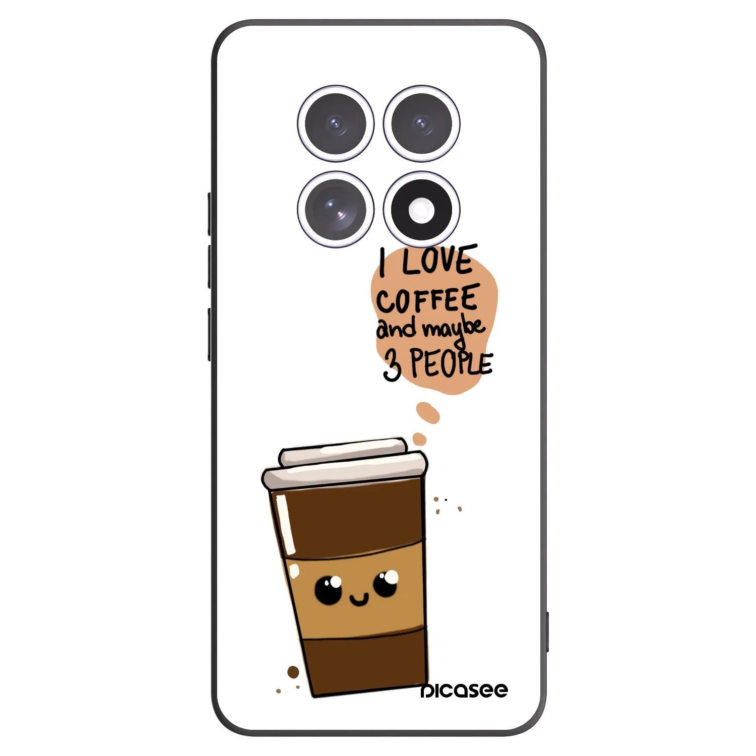 Picasee husă neagră din silicon pentru Xiaomi Redmi Note 15 - Cute coffee