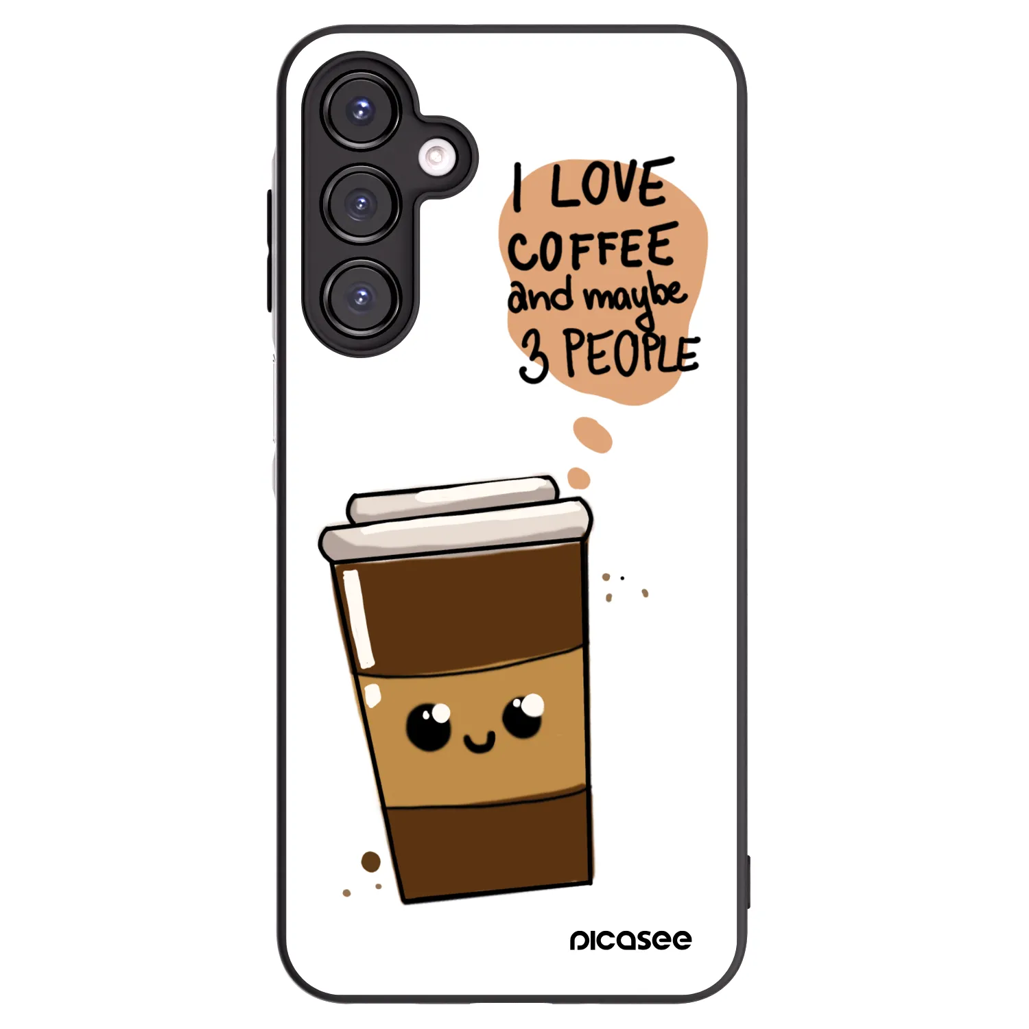 Picasee husă neagră din silicon pentru Samsung Galaxy A16 4G - Cute coffee