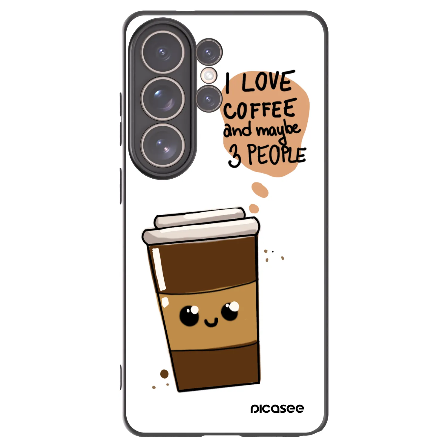 Picasee husă neagră din silicon pentru Samsung Galaxy S26 Ultra - Cute coffee
