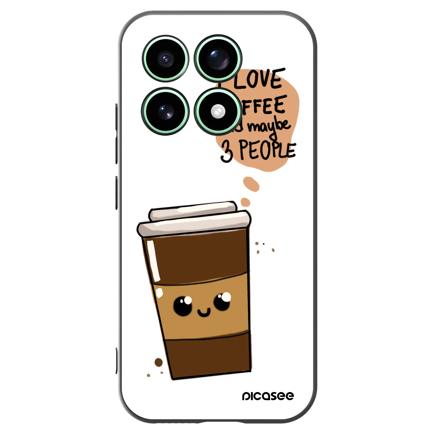 Picasee husă neagră din silicon pentru Xiaomi 17 - Cute coffee