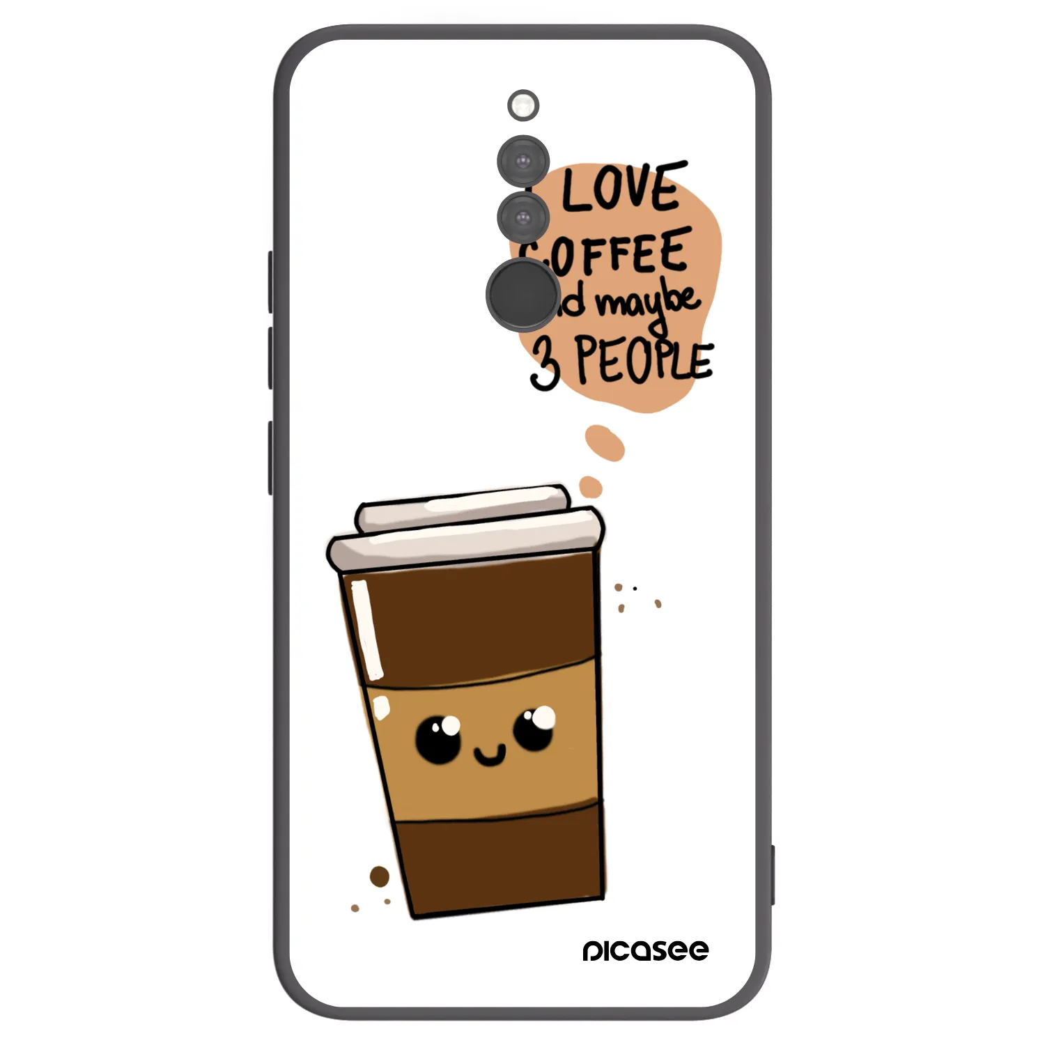 Picasee husă neagră din silicon pentru Xiaomi Redmi 8 - Cute coffee