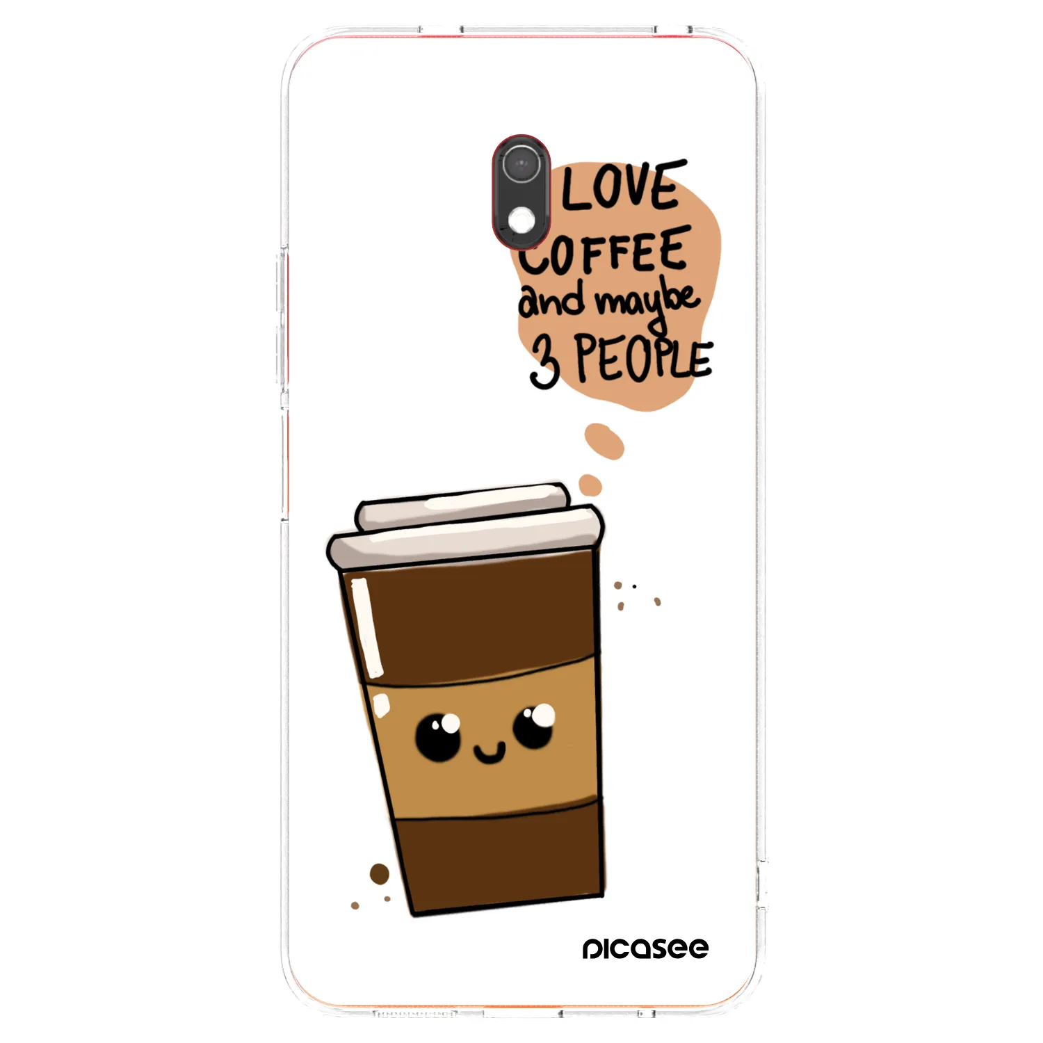 Picasee husă transparentă din silicon pentru Xiaomi Redmi 8A - Cute coffee