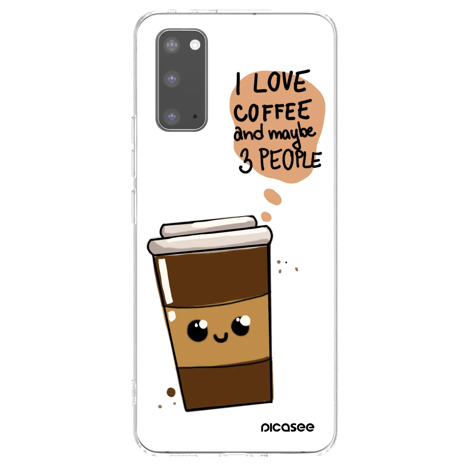 Picasee husă transparentă din silicon pentru Samsung Galaxy S20 G980F - Cute coffee