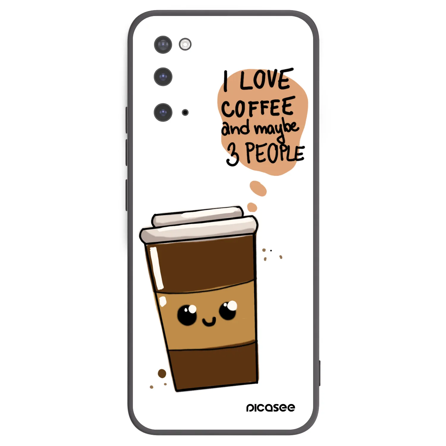 Picasee husă neagră din silicon pentru Samsung Galaxy S20 G980F - Cute coffee