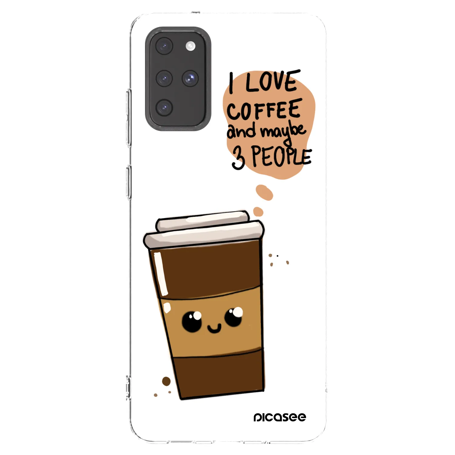 Picasee husă transparentă din silicon pentru Samsung Galaxy S20+ G985F - Cute coffee