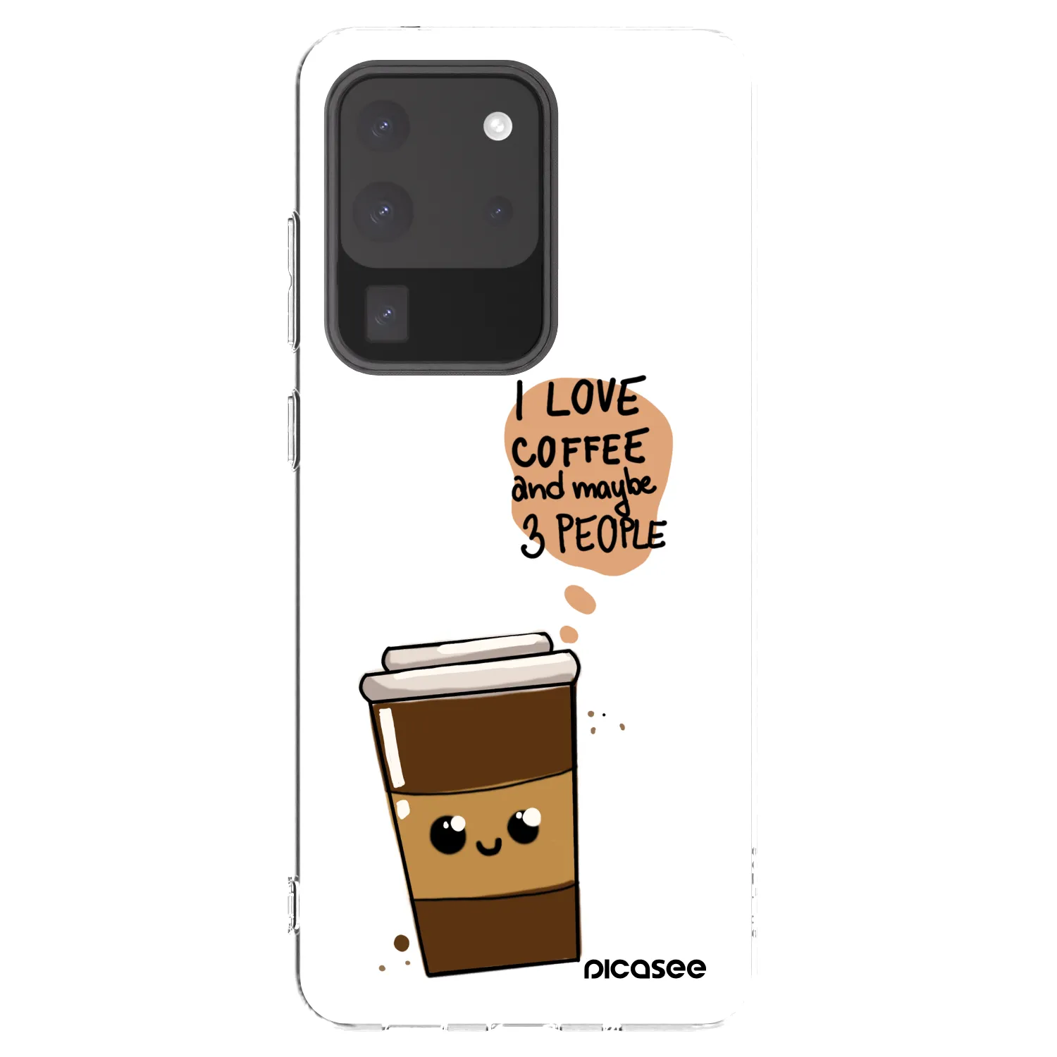 Picasee husă transparentă din silicon pentru Samsung Galaxy S20 Ultra 5G G988F - Cute coffee