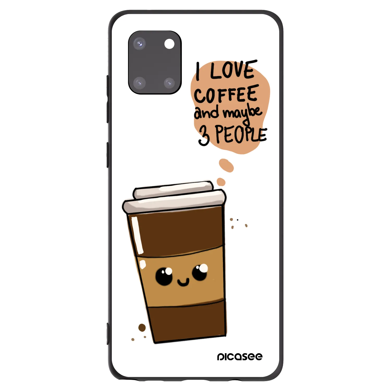 Picasee husă neagră din silicon pentru Samsung Galaxy Note 10 Lite N770F - Cute coffee