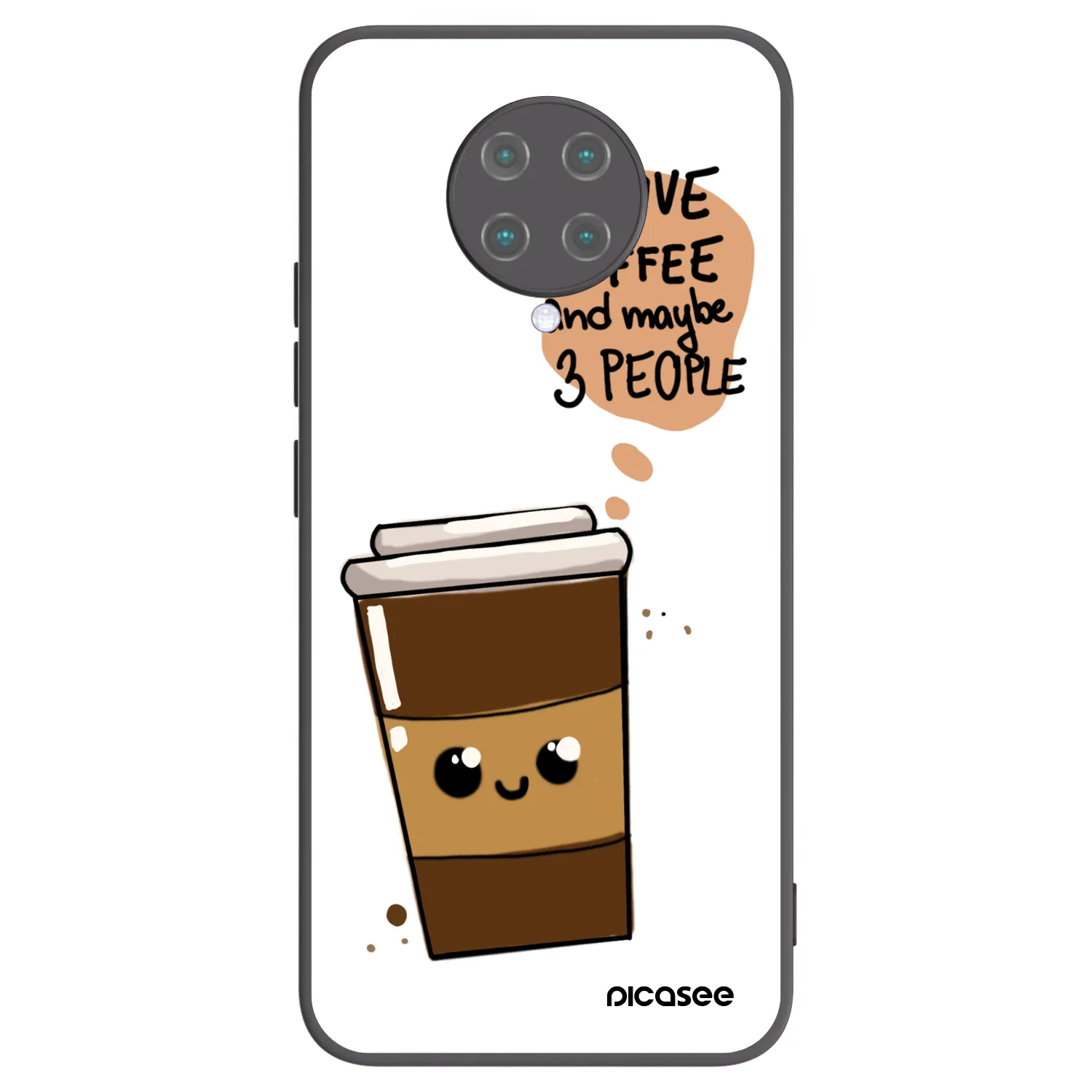 Picasee husă neagră din silicon pentru Xiaomi Poco F2 Pro - Cute coffee