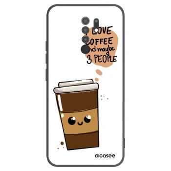 Picasee husă neagră din silicon pentru Xiaomi Redmi 9 - Cute coffee