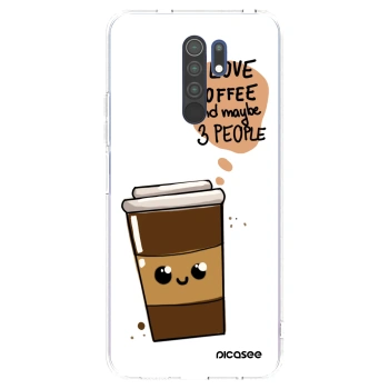 Picasee husă transparentă din silicon pentru Xiaomi Redmi 9 - Cute coffee