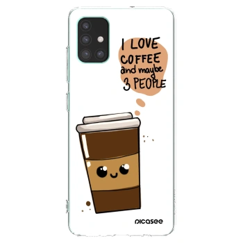 Picasee husă transparentă din silicon pentru Samsung Galaxy M51 M515F - Cute coffee