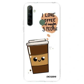 Picasee husă transparentă din silicon pentru Realme 6i - Cute coffee