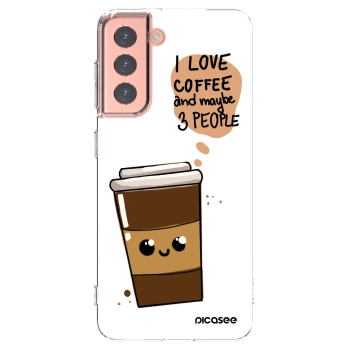 Picasee husă transparentă din silicon pentru Samsung Galaxy S21 5G G991B - Cute coffee